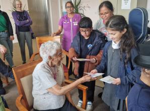 Youngsters share festive cheer with Slough care home residents