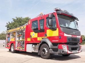 Crews tackle major blaze involving vehicles and buildings in Stoke Poges