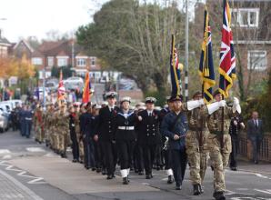 In pictures: Crowds gather outside Maidenhead Town Hall on Remembrance Sunday