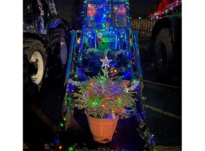 Farmers showcase decorated tractors during festive fundraiser