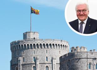 Windsor Castle will host German President Frank-Walter Steinmeier later this year (inset credit: Wikimedia Commons). 