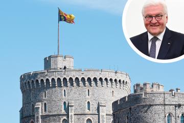 Windsor Castle will host German President Frank-Walter Steinmeier later this year (inset credit: Wikimedia Commons). 
