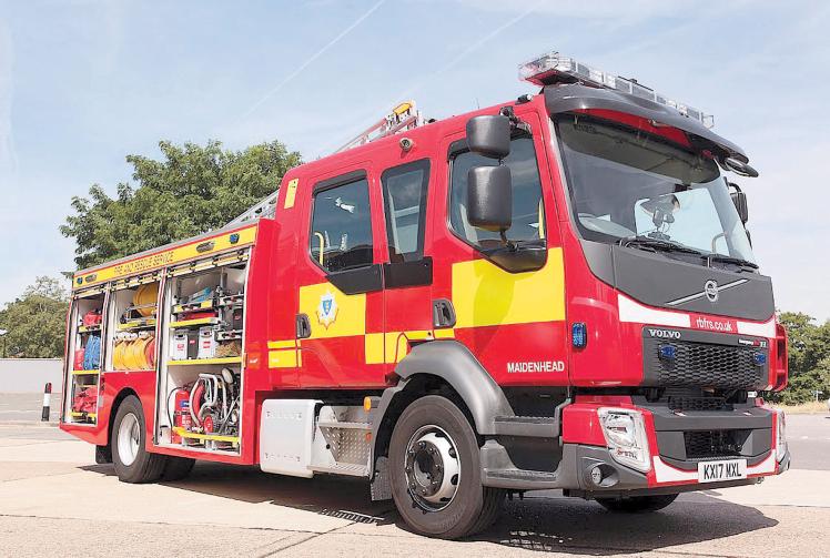 Crews tackle major blaze involving vehicles and buildings in Stoke Poges
