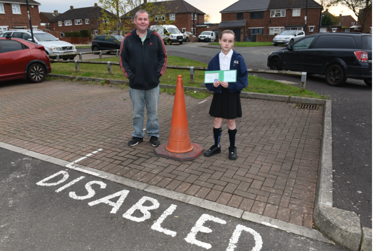 Father of 11-year-old girl 'disgusted' with police over disabled bay dispute