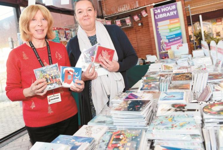 Charity Christmas cards on sale at Maidenhead Library