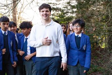 Traitors winner Harry Clark champions charity Lent challenge at Slough school