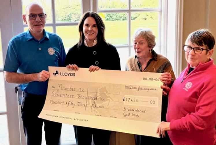 Generous donations help Maidenhead Golf Club raise &pound;17,653 for&nbsp;counselling charity